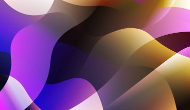 Dalgalı Arka Plan. Kapak Sayfası, Açılış Sayfası, Banner için. Renk Gradyan lı Vektör Çizimi