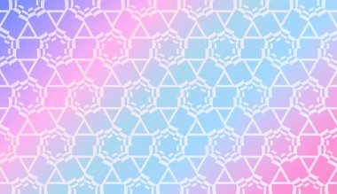 Üçgen Tarzlı Dekoratif Desen. Bulanık Gradyan Arkaplanı. Parlak Renk. Banner Şablonu, Flyer, Davetiye Kartı için. Vektör İllüstrasyonu