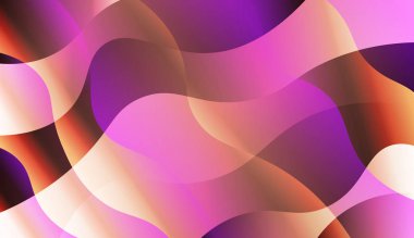 Eğri çizgileri ile Şablon Soyut Arka Plan. Tasarım duvar kağıdı, sunum, afiş, el ilanı, kapak sayfası, açılış sayfası için. Renk Gradyan lı Vektör Çizimi.