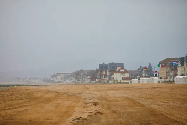 View Villers Sur Mer Lower Normandy France Foggy Day Low — Stock Photo, Image