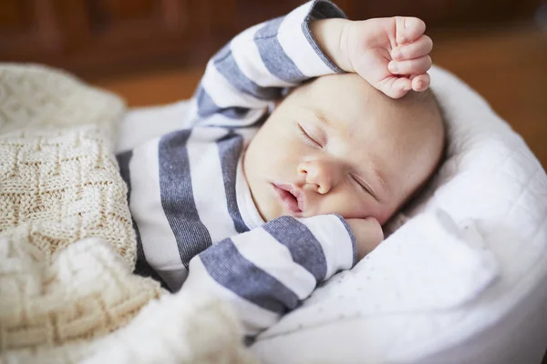 Adorable Baby Girl Sleeping Crib Little Child Having Day Nap — Stock Photo, Image