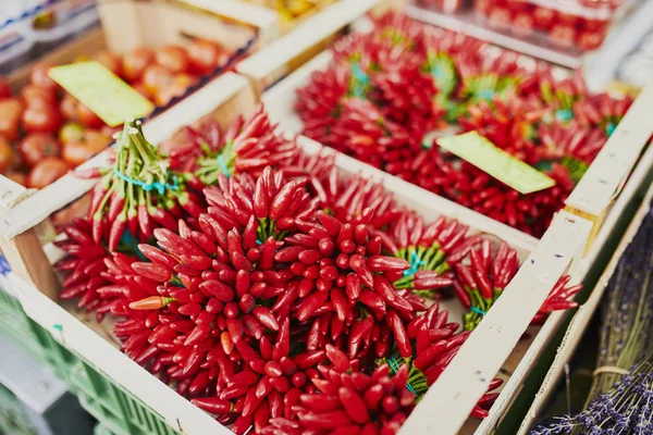 Fresh Organic Vegetables Fruits Farmer Market Typical European Market Home — Stock Photo, Image