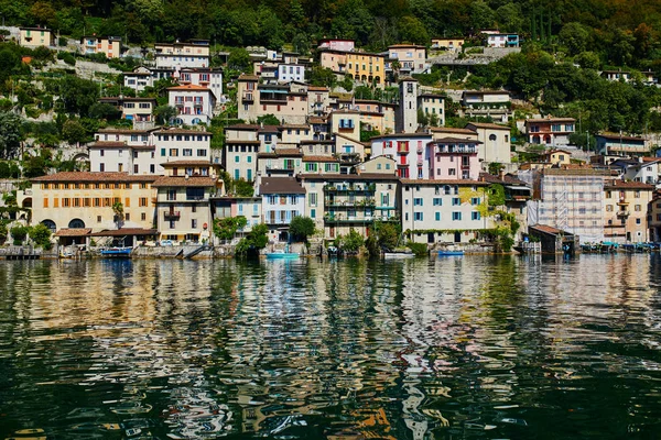 Schilderachtig Uitzicht Van Gandria Dorp Buurt Van Lugano Van Het — Stockfoto