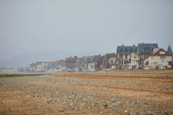 Kilátás Alsó Normandia Villers Sur Mer Franciaország Apály Idején Egy — Stock Fotó