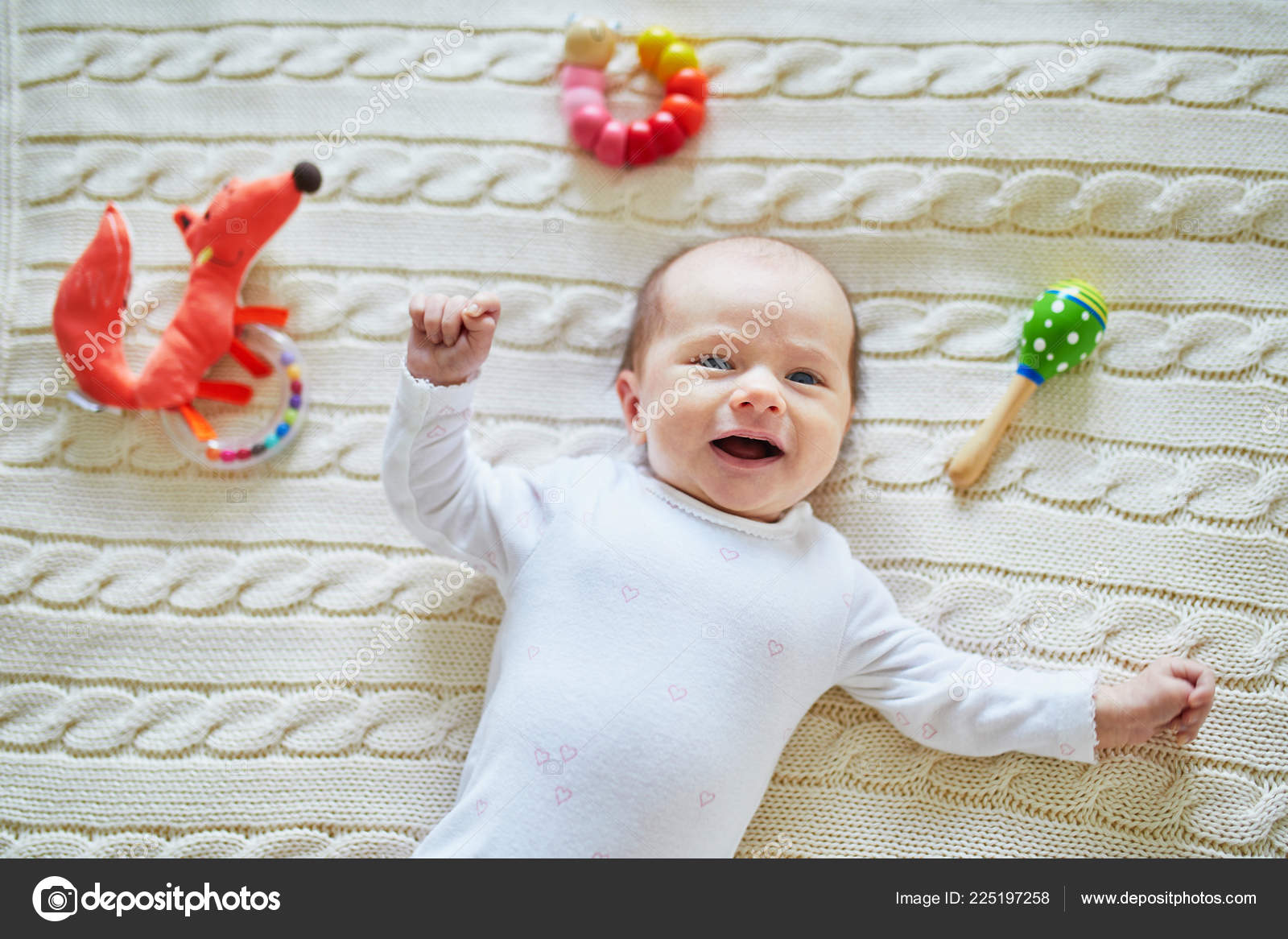 1 month old smiling