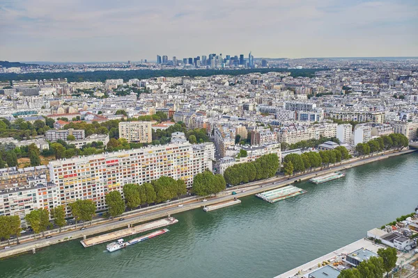 Вид Окрузі Парижа Житлових Будинків Річки Сени Франція — стокове фото