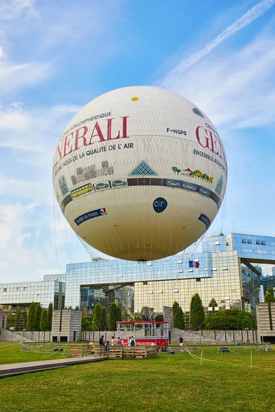 París Francia Julio 2018 Globo Aerostático Atado Parc Andre Citroen — Foto de Stock