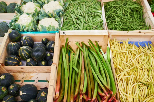 Frutta Verdura Biologica Fresca Sana Sul Mercato Agricolo Francese — Foto Stock