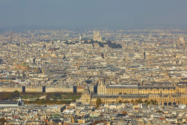 Vista panorámica aérea del centro de París — Foto de Stock