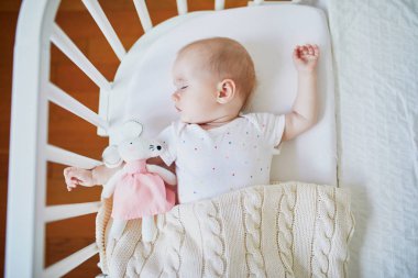 Ebeveyn yatağına bağlı uyuyan bebek yatağı