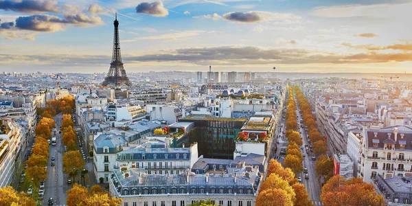 Vue aérienne panoramique sur Paris, France — Photo