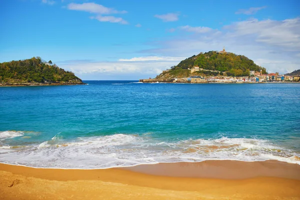 Naturskön Utsikt Över Stranden Concha San Sebastian Donostia Spanien — Stockfoto