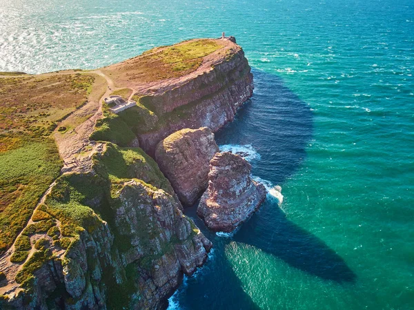 Scenisk Utsikt Över Cape Frehel Mest Populära Turistmålen Bretagne Frankrike — Stockfoto