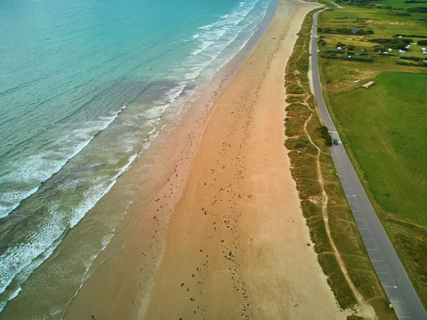 Vue Aérienne Par Drone Littoral Océan Atlantique Finistère Bretagne France — Photo