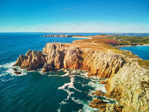 Scénický Pohled Poloostrov Crozon Jednu Nejoblíbenějších Turistických Destinací Bretaň Francie — Stock fotografie