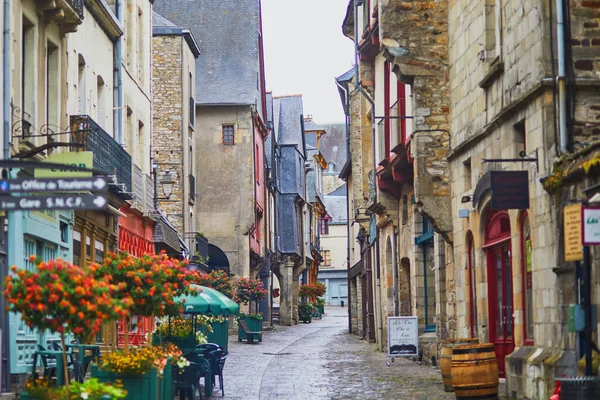 Vitre França Julho 2020 Bela Rua Cidade Medieval Vitre Uma — Fotografia de Stock