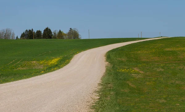 Empty Winding Road Hill — Stock Photo, Image