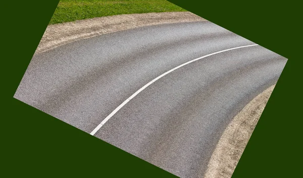 Вид Асфальтовую Дорогу Изолированную Рамкой — стоковое фото
