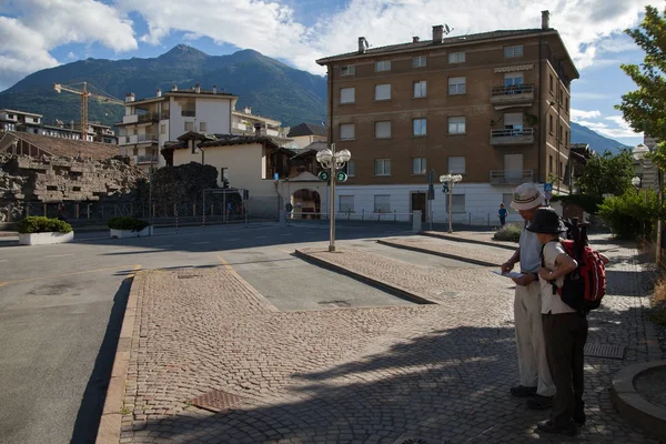 Italia Aosta Julio Aosta Encuentra Región Los Alpes Italianos Vista —  Fotos de Stock