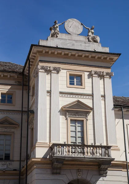 Vista Para Edifício Praça Central Cidade Aosta Itália — Fotografia de Stock