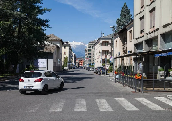 Italy Aosta July Aosta Located Region Italian Alps View Center — Stock Photo, Image