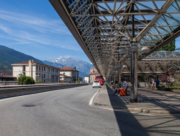 Itália Aosta Julho Aosta Está Localizada Região Dos Alpes Italianos — Fotografia de Stock