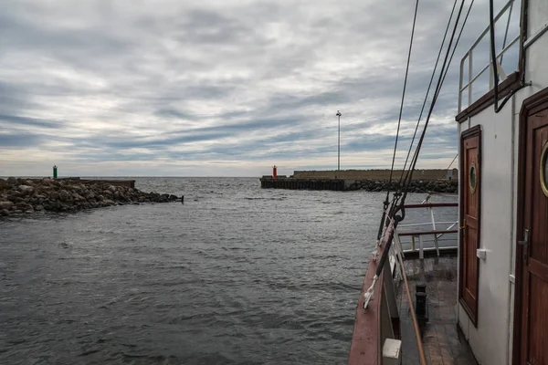 Pequeño Puerto Mar Báltico Isla Ruhnu — Foto de Stock