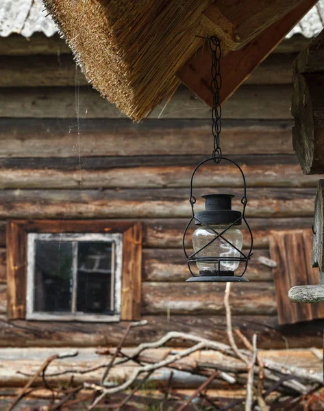 View Old Cottage Vintage Lamp — Stock Photo, Image