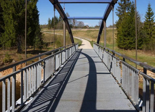Puente Sobre Río Letonia — Foto de Stock