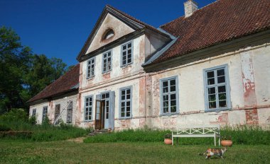 Terk edilmiş manor house görüntülemek.