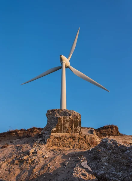 Rueda Girada Por Viento Para Generar Electricidad — Foto de Stock