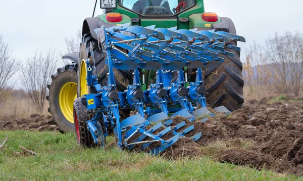 Big tractor is plowing. — Stock Photo, Image