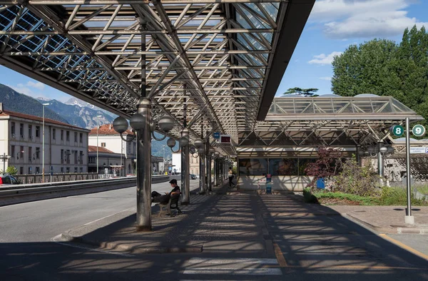 Vista para a estação de ônibus . — Fotografia de Stock