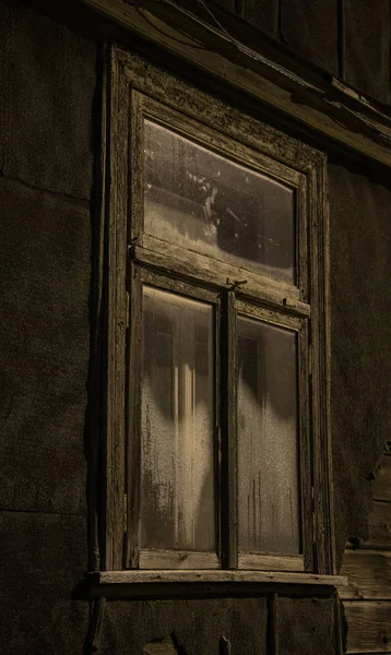 Vecchia parete della finestra . — Foto Stock