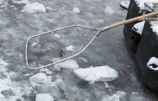 Buz yüzeyinde ki web aleti. — Stok fotoğraf