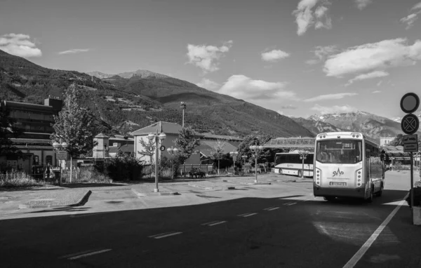 Vista para a estação de ônibus . — Fotografia de Stock