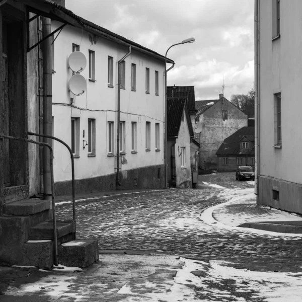 Casas velhas na rua . — Fotografia de Stock