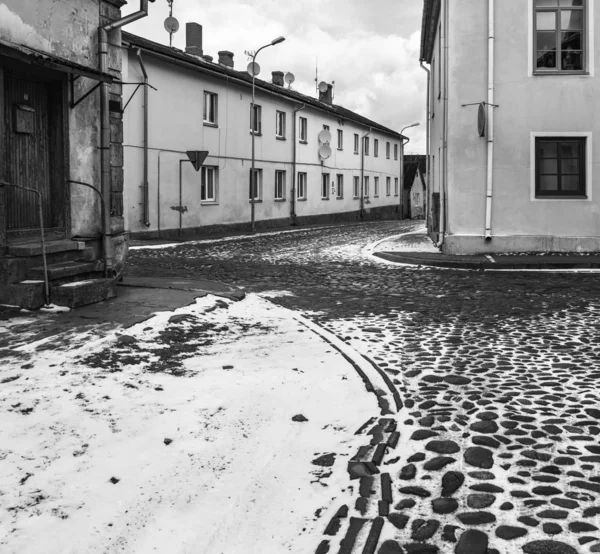 Casas velhas na rua . — Fotografia de Stock