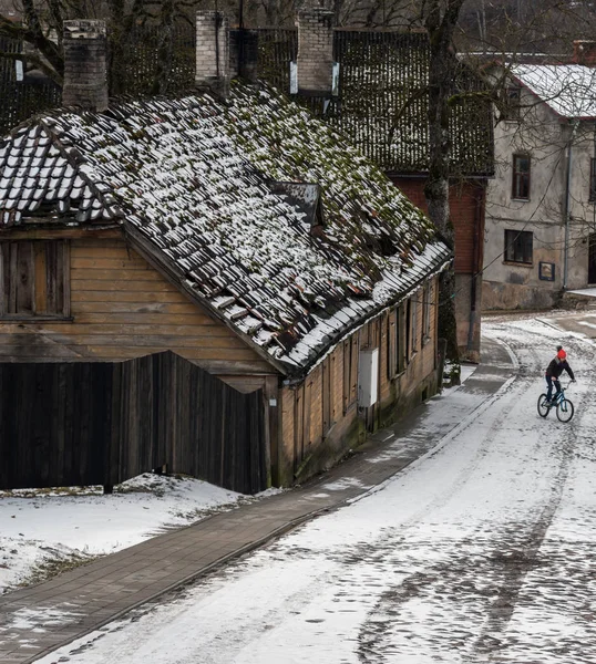 Straat van kleine stad. — Stockfoto