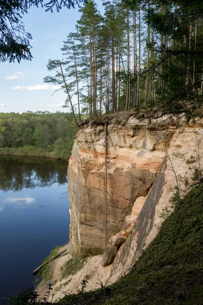 View River Gauja Top Cliff — Stock Photo, Image