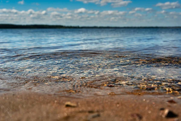 Kilátás Parttól Széles Folyóra — Stock Fotó