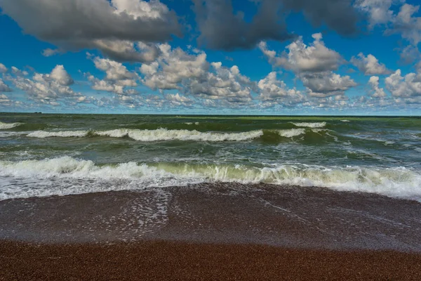 Pohled Zvlněné Baltské Moře — Stock fotografie