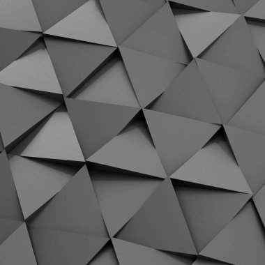 Metal üçgenler üzerinden arka plan üzerinden. 3D çizim.