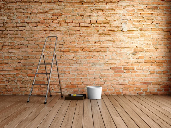 Brick Wall Loft Style Room Illustration — Stock Photo, Image