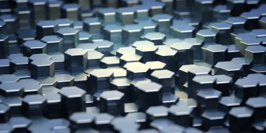 Metal altıgen blok arka plan