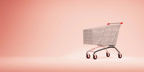 空のショッピングカート — ストック写真
