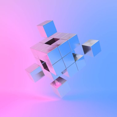 Metal küp temel unsuru ile