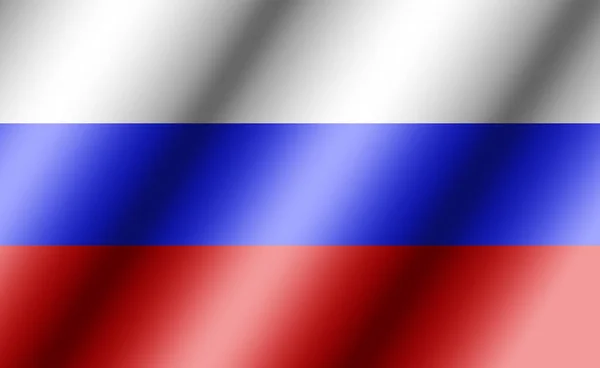 Russia Flag Three Dimensional Render Satin Texture — Stock Photo, Image