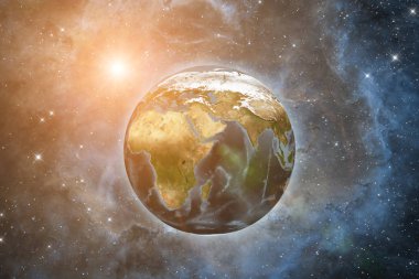 Dünya gezegeni. Bu görüntünün elementleri NASA tarafından desteklenmektedir
