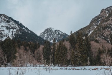 Yüksek dağlar kışın kar altında. Bir dizi fotoğraf Kafkasya dağlarının Kayak Merkezi Dombay, Karaçay-Çerkez Cumhuriyeti